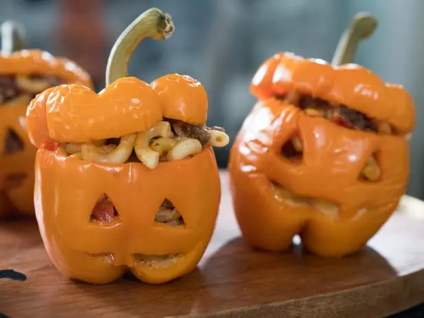 Jack-o'-Lantern Stuffed Peppers Recipe | Trisha Yearwood | Food Network