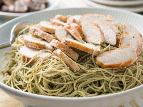 Angel Hair Pasta with Chicken and Avocado Pesto