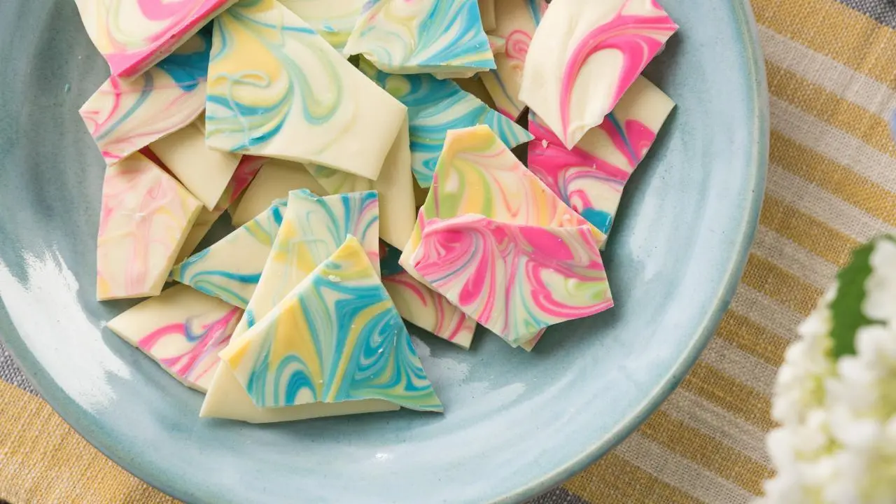 Painted White Chocolate Bark