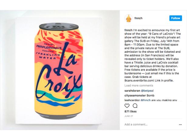 San Francisco Artist Paints LaCroix Cans: 'Soup Cans for Millennials'