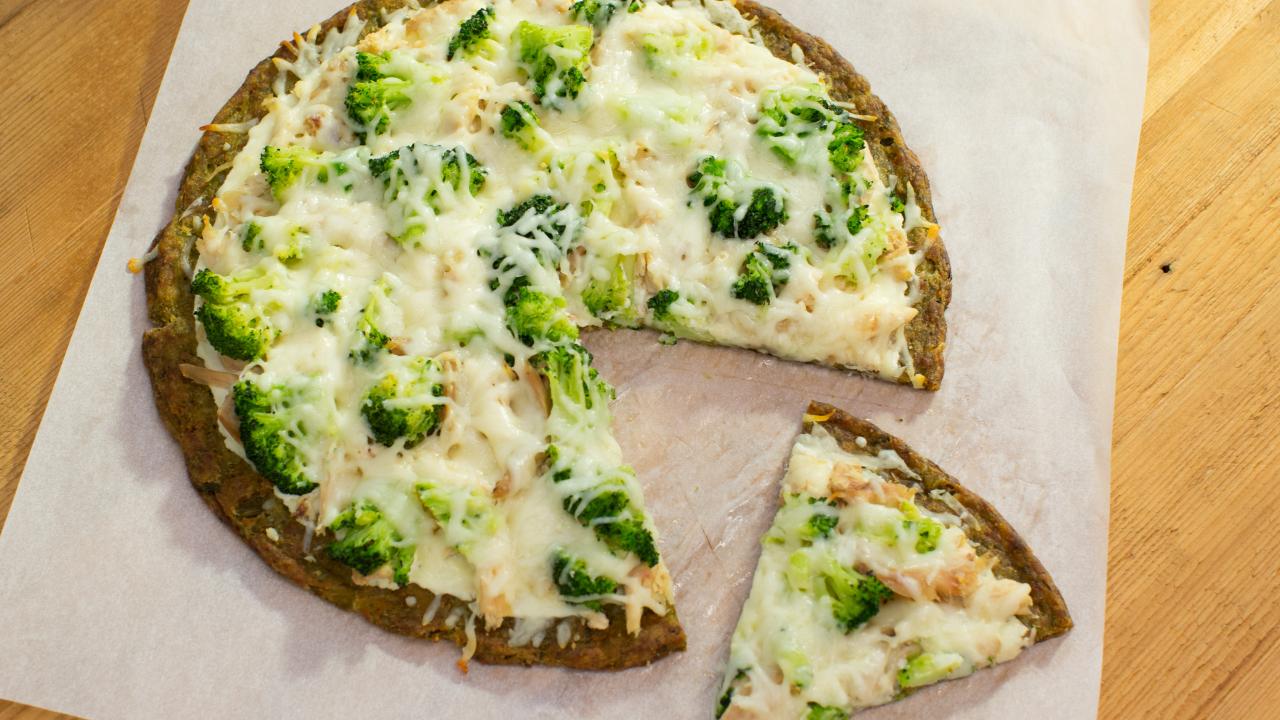 Broccoli Tot Chicken Pizza