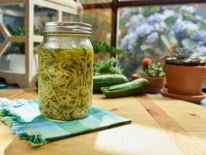 Zucchini pickles, as seen on Food Network's The Kitchen.