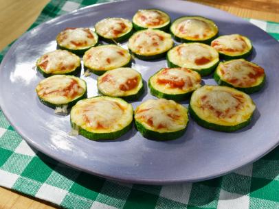 Zucchini pizza bites, as seen on Food Network's The Kitchen.