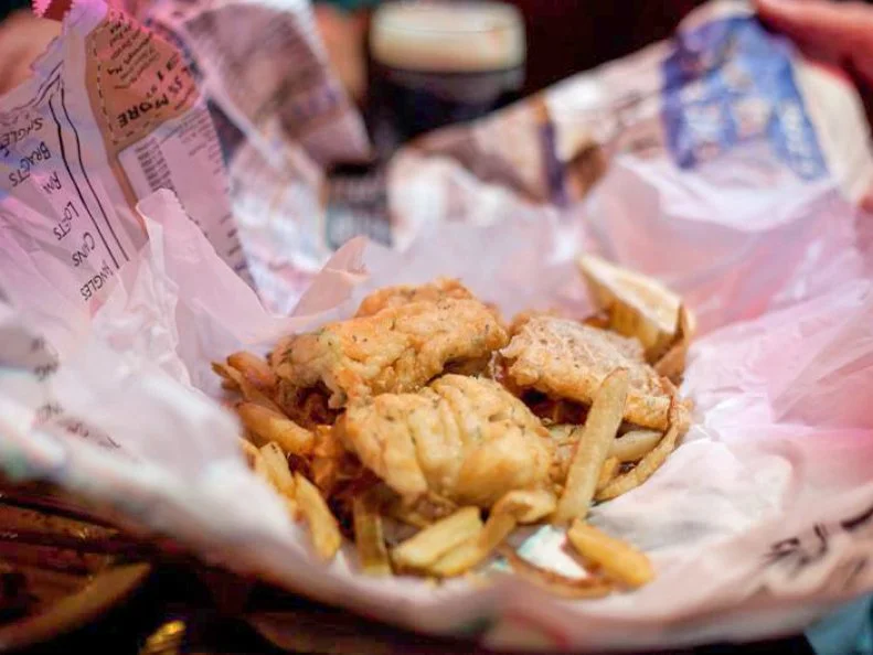 Massachusetts might as well be the fried-seafood capital of the United States. Sure, fried shrimp and crisp fish fillets abound from coast to coast, but the Codfish State - with plenty of coastline and fishermen - elevates batter-coated seafood to an art form. For a taste, head to The Druid in Cambridge for tender, crisp-crusted, classic fish 'n' chips. Run by natives of County Clare, Ireland, the pub gets fresh cod delivered daily. Each fillet is dipped to order in a simple batter of milk, butter, flour, salt and pepper, then fried in vegetable oil and nestled tightly in newspaper with fries just like they do in the old country.