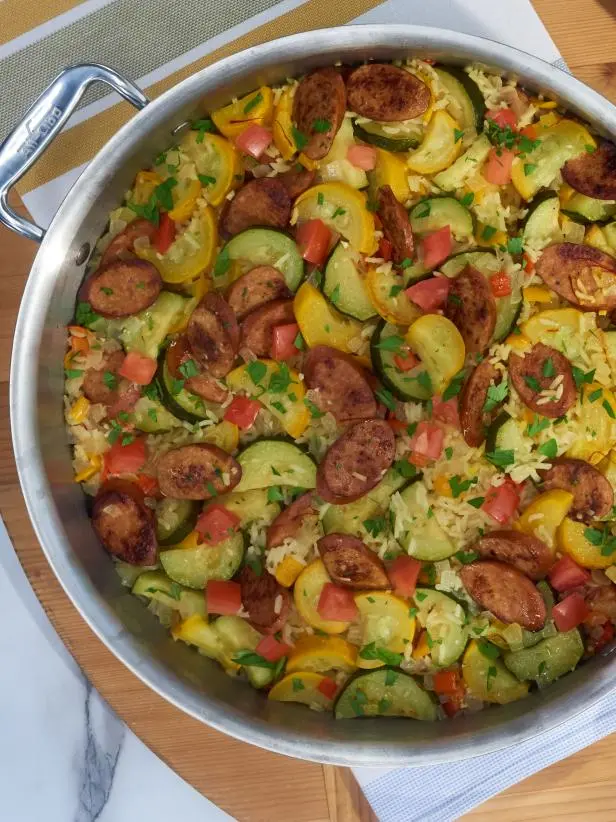 Andouille Sausage Rice Pot Recipe | Tregaye Fraser | Food Network