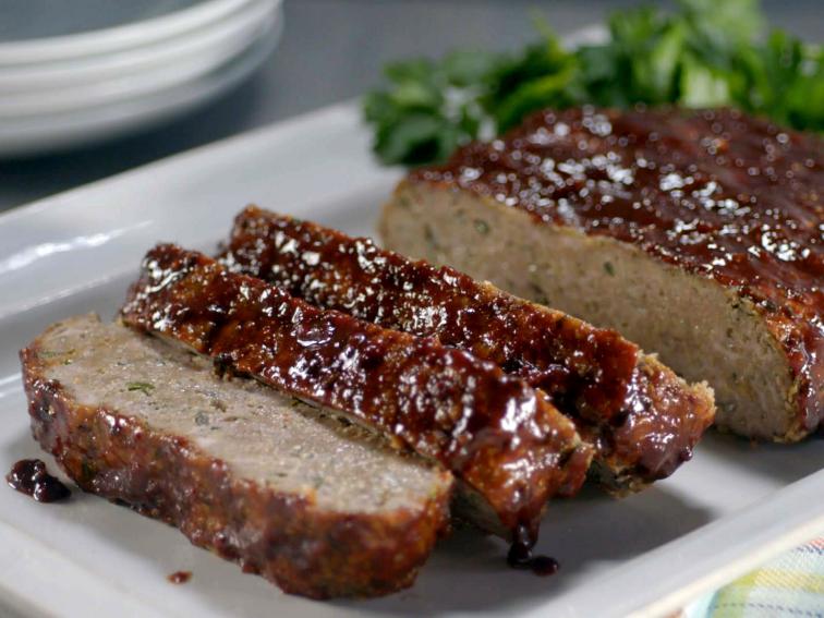 Red ChileGlazed Meatloaf Recipe Bobby Flay Food Network