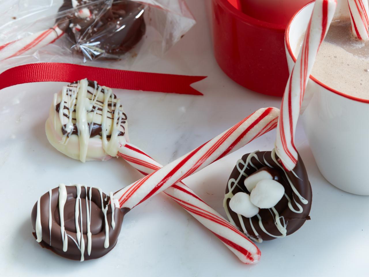 White Christmas hot chocolate stirrers recipe