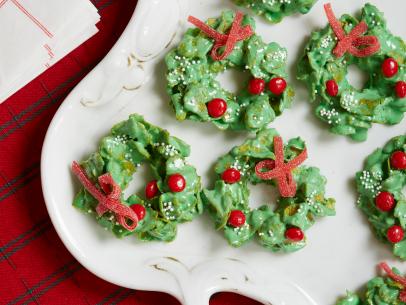 Food Network Kitchen's Cornflake Christmas Wreath holiday recipe