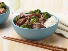 Jet Tila's Beef and Broccoli for the Master Your Menu episode of The Kitchen, as seen on Food Network.