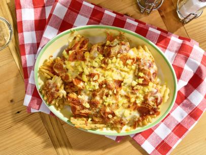 Katie Lee makes Pizza Fries, as seen on Food Network's The Kitchen