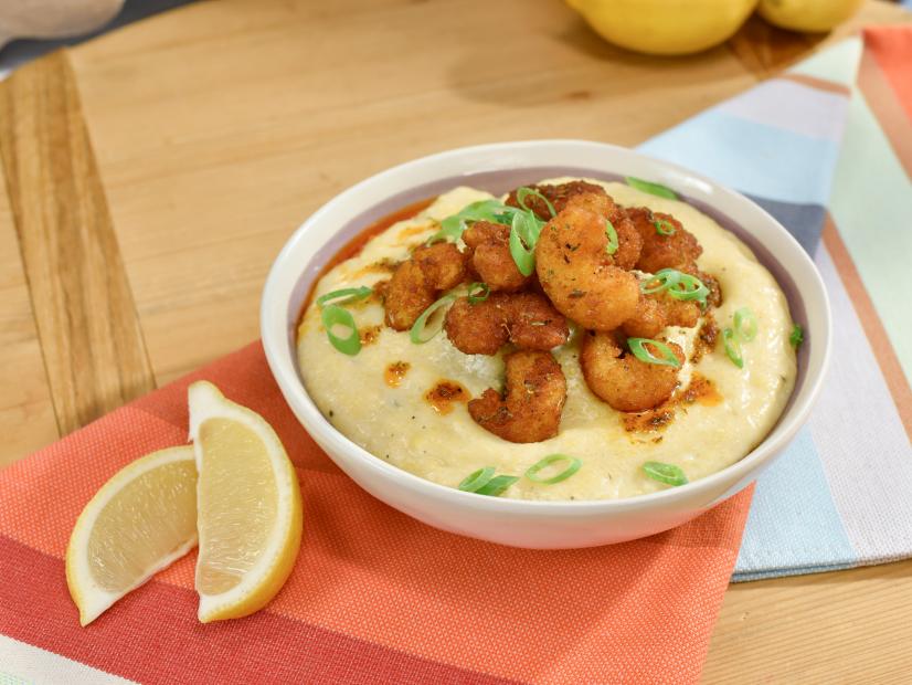 Crispy Cajun Shrimp and Cheesy Grits Recipe Jeff Mauro Food Network