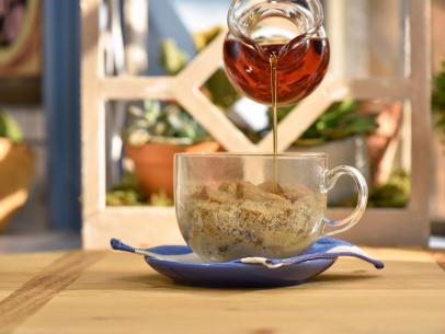 Katie Lee makes Apple Cider Bread Pudding in a Mug, as seen on Food Network's The Kitchen