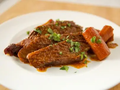 Close-up of Brisket, as seen on The Pioneer Woman, Season 18.