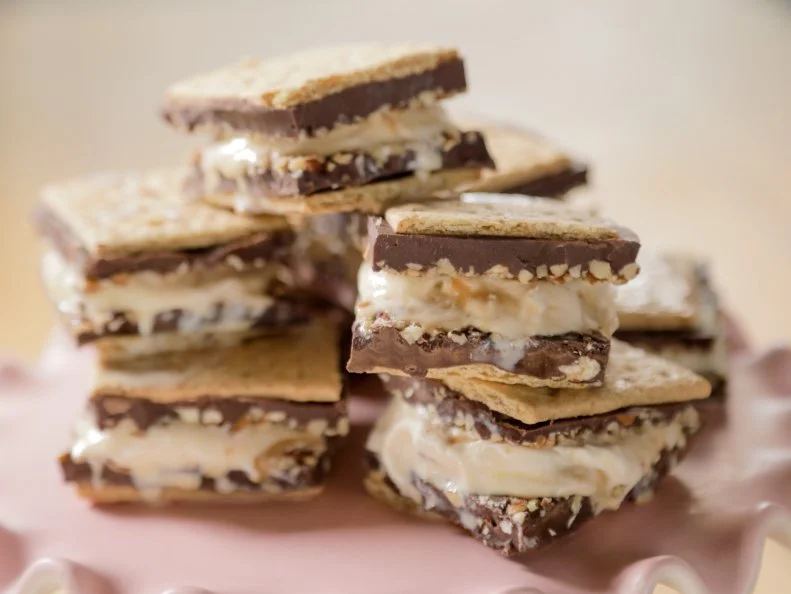 Close-up of Ice Cream Slab Sandwiches, as seen on The Pioneer Woman, Season 18.