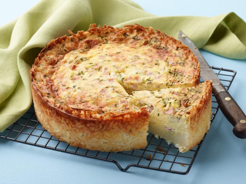 Deep-Dish Hash Brown Ham and Cheese Quiche Recipe  Food 