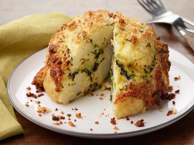 Whole Roasted Stuffed Cauliflower Recipe Food Network Kitchen Food Network