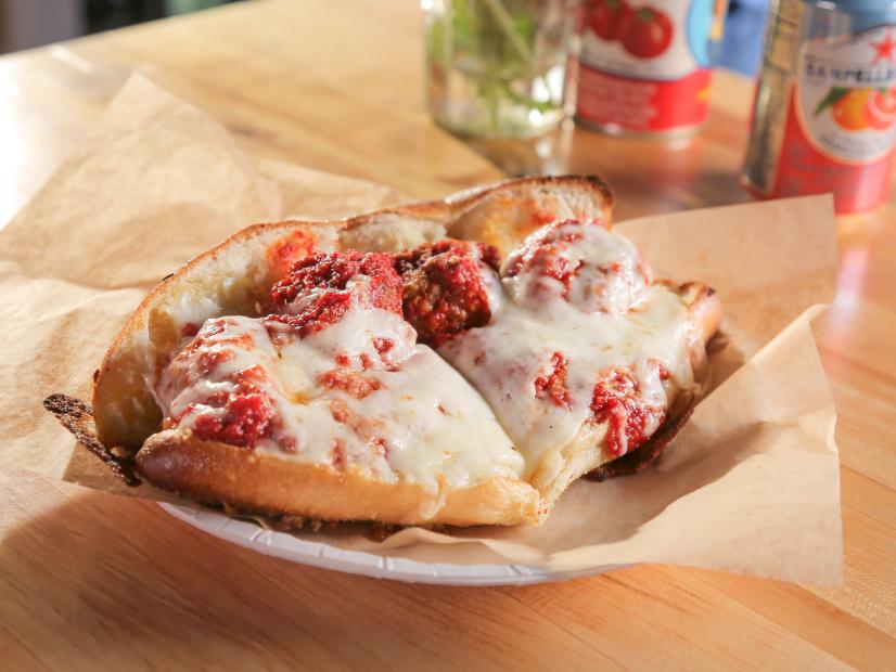 The Meatball Grinder as Served at Audrey Jane's Pizza Garage in Boulder, Colorado as seen on Food Network's Diners, Drive-Ins and Dives episode 2804.