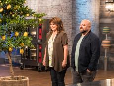 Valerie Bertinelli and Duff Goldman announing the rules for the main heat challenge, as seen on Food Network's Kids Baking Championship Season 4
