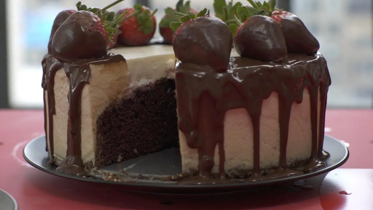 Chocolate-Covered Strawberry Cheesecake