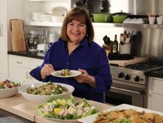 Ina Garten with Farro Tabbouleh and Feta, as seen on Barefoot Contessa: Back to the Basics, Season 15.