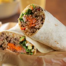 The Korean Burrito as Served at Zoftig in Santa Rosa, California, as seen on Diners, Drive-Ins and Dives, Season 29.