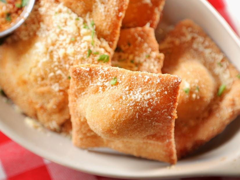 The Toasted Raviolis as Served at Bruno's Little Italy in Little Rock, Arkansas, as seen on Diners, Drive-Ins and Dives, Season 29.