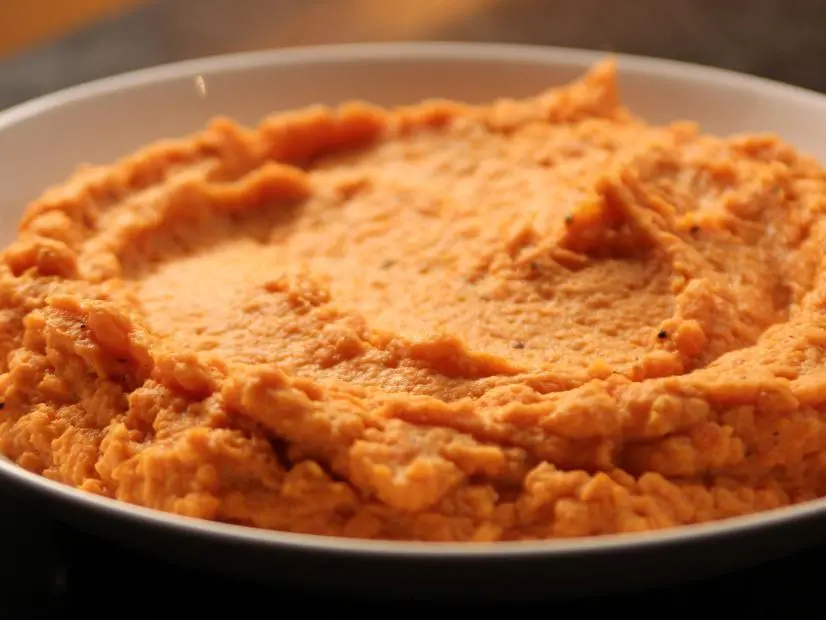 Close-up of Sweet Potato Puree, as seen on Barefoot Contessa: Back to the Basics, Season 15.