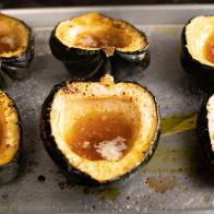Close-up of Maple Roasted Acorn Squash, as seen on The Pioneer Woman: Back to the Basics, Season 15.