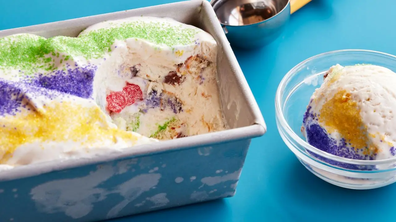 No-Churn King Cake Ice Cream