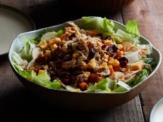 This loaded salad contains a bounty of fall flavors and textures, including earthy pecans, crisp sweet apples, sharp Cheddar cheese, chewy dried cranberries and everyone's favorite topping: crispy fried onions. Whether it's Thanksgiving, Friendsgiving or just a fall Friday night, this is your go-to salad for autumn!