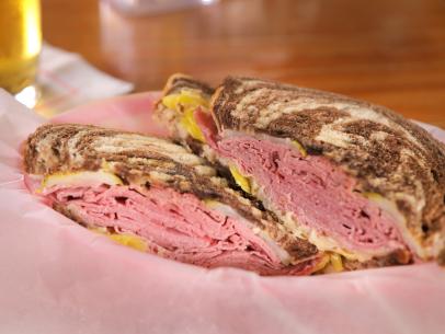 The Hot Reuben Sandwich as Served at Granzella's Restaurant and Delicatessen in Williams, California as seen on Food Network's DDD Nation episode DVSP78H.