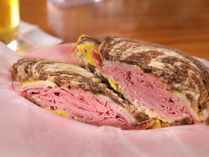 The Hot Reuben Sandwich as Served at Granzella's Restaurant and Delicatessen in Williams, California as seen on Food Network's DDD Nation episode DVSP78H.