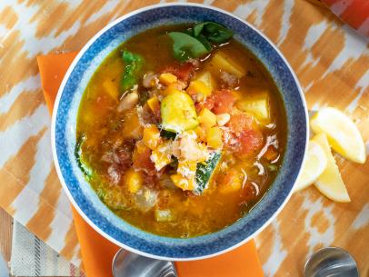 Jeff Mauro makes Veggie Packed Autumn Minestrone, as seen on Food Network's The Kitchen