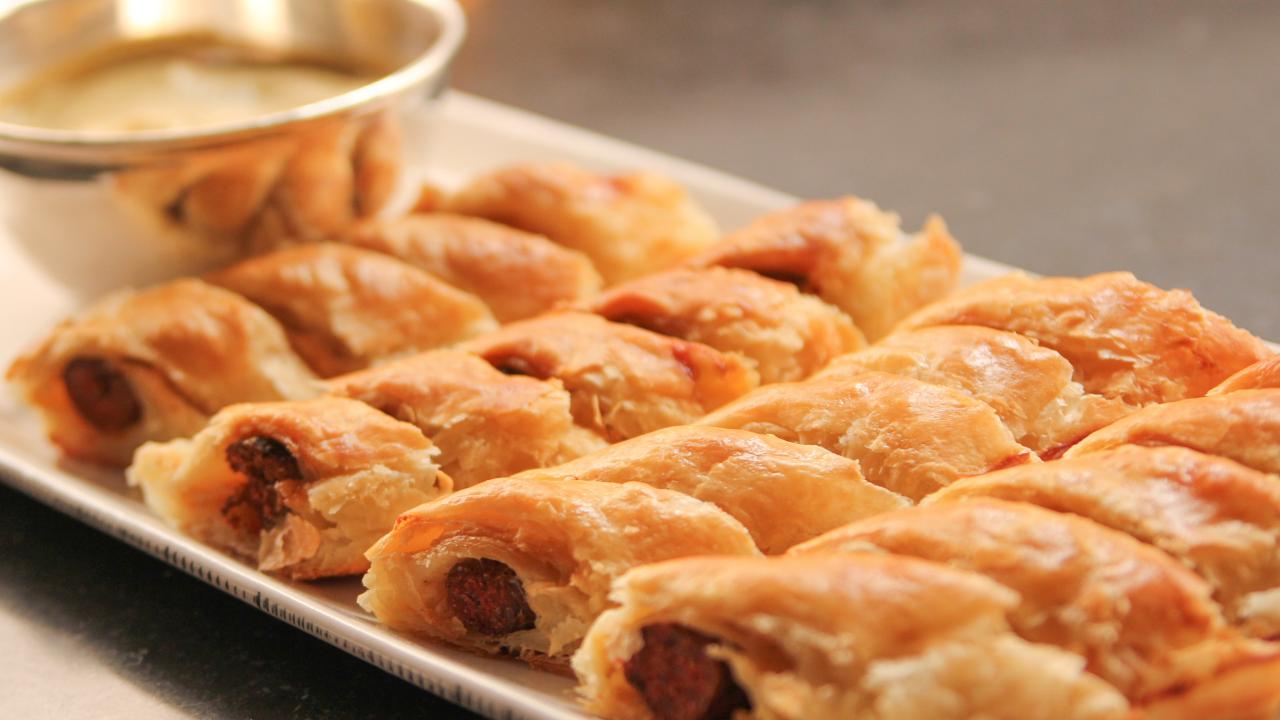 Lamb Sausage in Puff Pastry Recipe | Ina Garten | Food Network