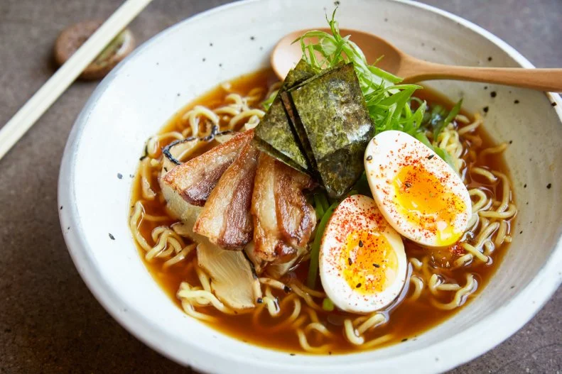 The name Etaru is a play on the Japanese word for “ether,” and while this is primarily a robata-style grill restaurant, the pork belly ramen here is very popular as well. This simple and very traditional dish reflects the owners' goal of giving diners the most-classic Japanese ramen possible. The noodles are egg- and flour-based and curly, chosen for their great ability to absorb all the ramen broth, and the bowl comes topped with grilled bamboo, scallions and nori in addition to pork belly.