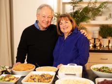 Ina Garten and Jeffrey Garten with Thanksgiving Sides, as seen on Barefoot Contessa - Back to the Basics, Special.