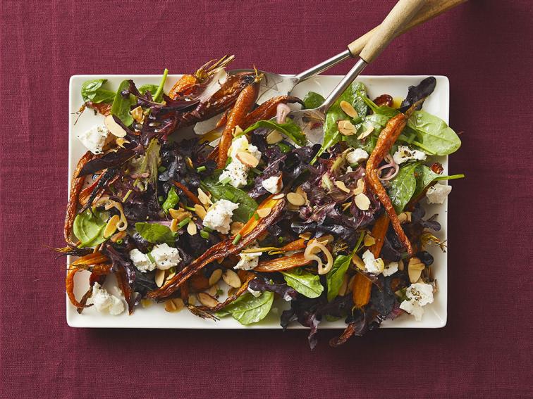 Spinach, Goat Cheese and Roasted Carrot Salad Recipe Food Network