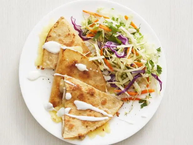 Chicken And Pepper Jack Quesadillas With Cilantro Slaw Recipe - Chef's 