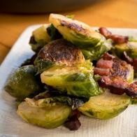 Chef Marc Murphy's Brussel Sprouts & Bacon, as seen on Guy's Ranch Kitchen, Season 2.