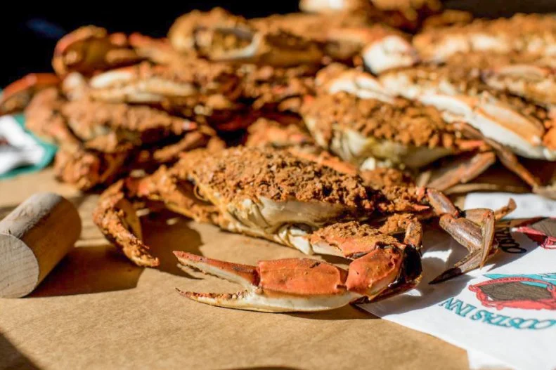 There is no food more synonymous with Maryland than blue crab, the Chesapeake Bay crustacean that makes you work for a taste of its sweet, white meat. Annual catches have been on the decline in recent decades, but conservation efforts are helping to bring this state treasure back in force. Try 'em in all their glory at Costas Inn just outside Baltimore. This longtime fixture is hailed for its steamed crabs that are dumped atop newspaper-covered tables, as well as for its pan-fried soft-shell crab and its jumbo lump crab cakes made with a spice-filled sauce and just enough breadcrumbs to hold it together in patty form.