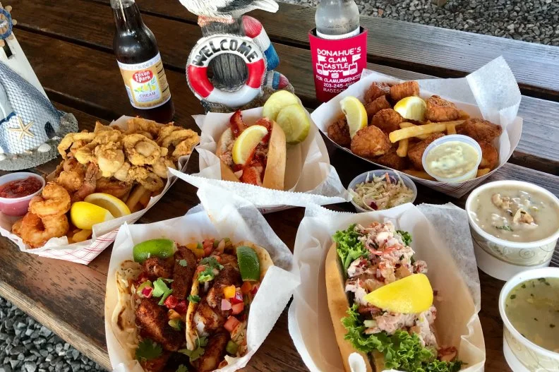 You know it's good if Jacques Pépin sings its praises. That's right, the godfather of celebrity chefs is a fan of this Madison seafood joint. For more than 50 years, The Clam Castle has been doling out traditional New England seafood-shack eats like fried whole clam bellies and chowders. Five years ago, brothers Patrick, Chris and Dave Donahue and Dave's wife Sloane took over and breathed new life into the indoor-outdoor restaurant that's conveniently located next to Hammonasset Beach. The BYOB place has been reinvigorated with made-to-order dishes including renowned fish tacos, excellent lobster rolls and a slew of freshly prepared daily specials.