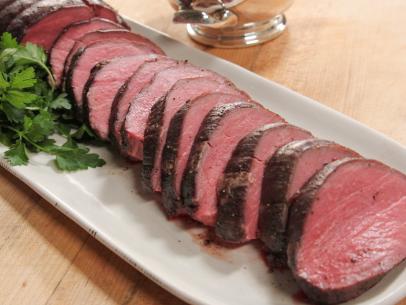Close-up of Roast Filet of Beef, as seen on Barefood Contessa: Back to the Basics, Season 15.