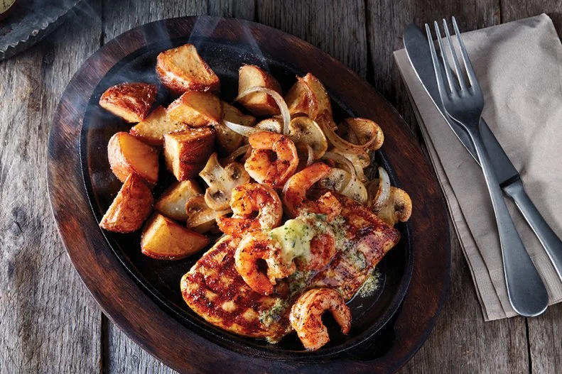 For customers of this iconic and ever-evolving chain, nothing embodies "eatin' good in the neighborhood" quite like the Bourbon Street Chicken and Shrimp — a heap of Cajun-seasoned chicken and blackened shrimp in garlic butter, served on a sizzling cast-iron platter along with sauteed mushrooms, onions and crispy red potatoes. Since December 2015, Applebee's has served more than 46 million of these dishes.