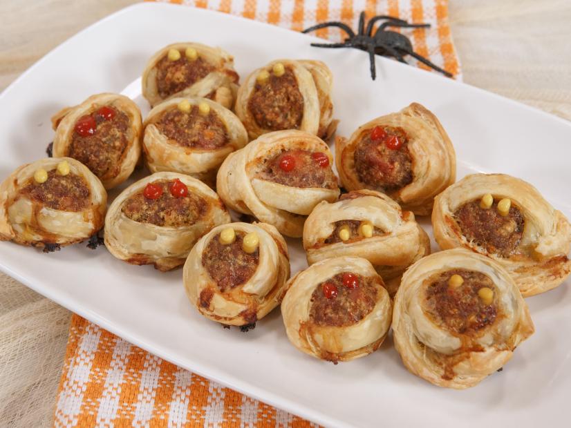 Meatball Mummy Crescents are displayed, as seen on Let's Eat, Season 1.