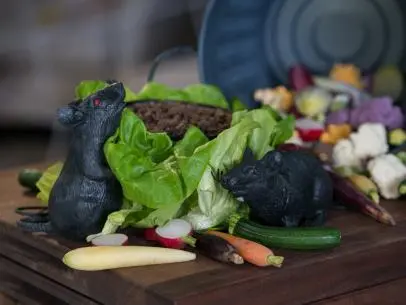Food beauty of ranch dip dirt and compound crudite, as seen on Food Network’s Trisha’s Southern Kitchen Season 12