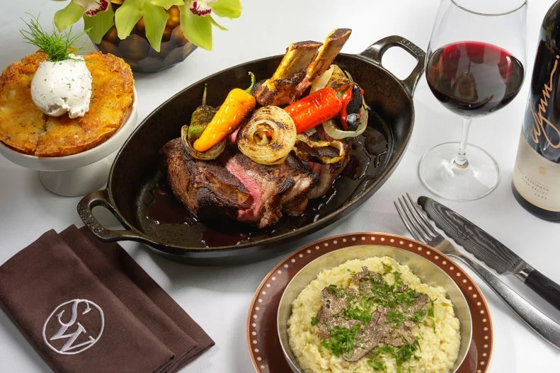 It takes more than an average cut of beef to qualify as Best Thing I Ever Ate. Chef David Walzog of SW Steakhouse was featured on the Food Network show for his rib eye, a massive 42-ounce double cut rubbed with chile and topped with grilled onions, jalapenos and sweet peppers.