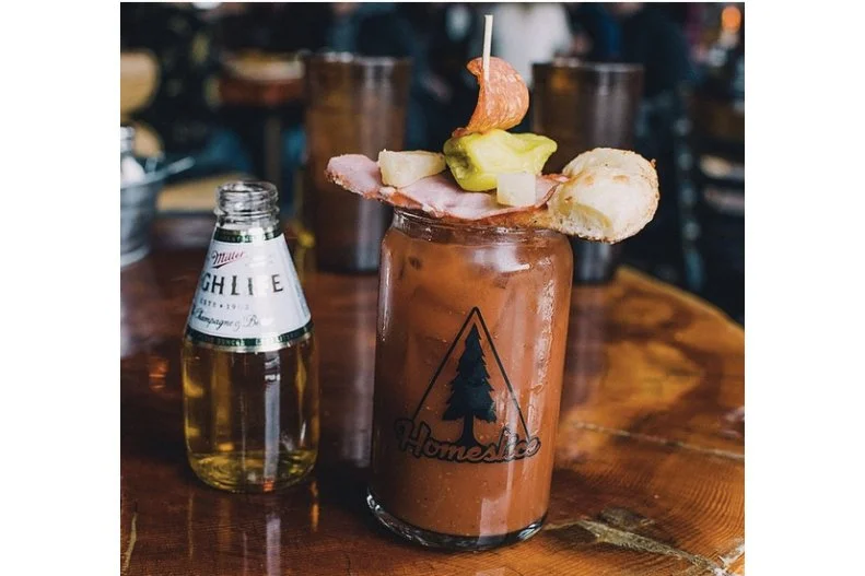 While we don't necessarily think of pizza parlors as standard brunch destinations, this quirky Chicago pie slinger is actually a brilliant option for anyone whose go-to fast breaker is a leftover, refrigerated slice. And truly, there's no better hangover cure than a spicy, tomato-rich Bloody, crowned with a chilled triangle of Hawaiian-style 'za â   although the accompanying Miller High Life pony might just jump-start a new buzz.