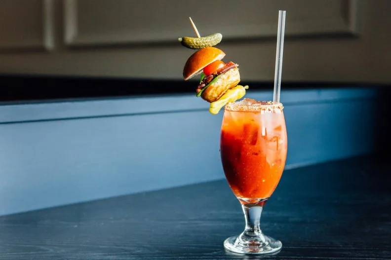 Sharing is encouraged during The Bellwether's convivial brunch hours â   except, that is, when it comes to cocktails. That means you're fully within your rights if you bogart your Bloody Mary, appetizingly assembled from house-infused habanero vodka, house mix, bacon salt, pepperoncini, cornichons and an adorable mini BLT.