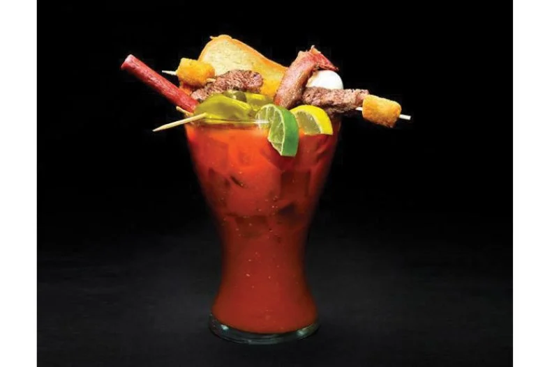 We've got Georgia on our minds, thanks to the awe-inspiring Bloody Best at The Nook. A 32-ounce tumbler barely contains the lava-red drink soused with black pepper vodka, to say nothing of the skewers strung with steak, Tater Tots, pepperoncini, bacon, hard-boiled eggs, beef straws and a slice of buttered toast.