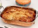Food beauty of Giadas Baked Turkey Parmesan as seen on Season 4 of Food Networks Giadas Holiday Handbook